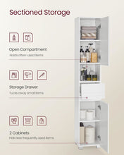 Load image into Gallery viewer, VASAGLE Tall Bathroom Cabinet - White