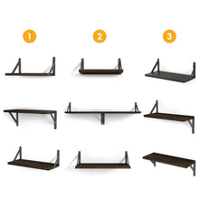 Load image into Gallery viewer, STORFEX Wooden Wall Mounted Floating Shelves - 4 Pack - Brown