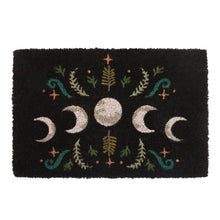 Load image into Gallery viewer, Black Dark Forest Moon Phase Doormat