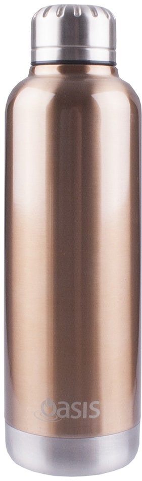 Oasis: Canteen Insulated Stainless Steel Drink Bottle - Champagne (500ml) - D.Line