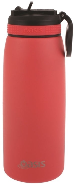 Oasis: Stainless Steel Double Wall Insulated Sports Bottle - Coral (780ml) - D.Line