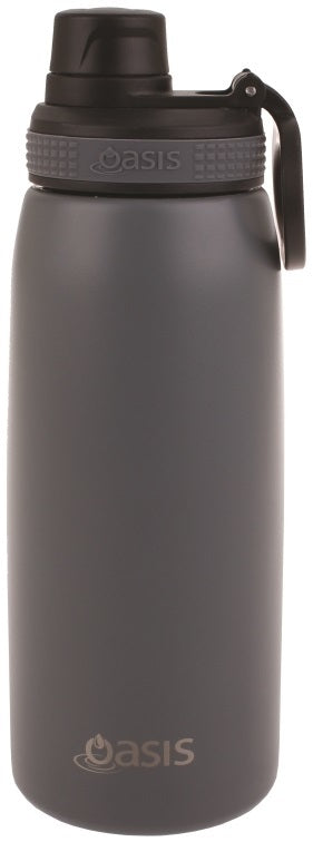 Oasis: Stainless Steel Double Wall Insulated Sports Bottle - Steel (780ml) - D.Line