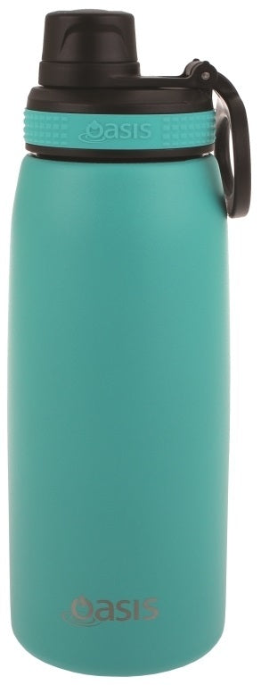 Oasis: Stainless Steel Double Wall Insulated Sports Bottle - Turquoise (780ml) - D.Line