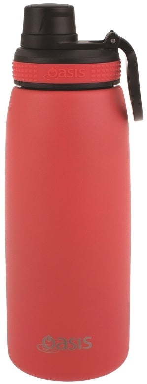 Oasis: Stainless Steel Double Wall Insulated Sports Bottle - Coral (780ml) - D.Line