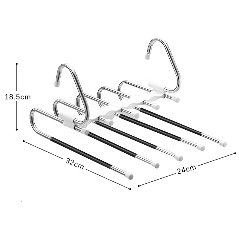 STORFEX S-Type Space Saving Clothes Hangers - white (2 Pack)