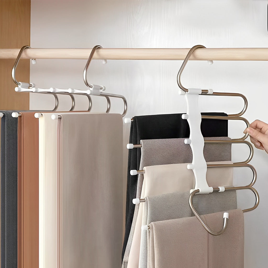 STORFEX S-Type Space Saving Clothes Hangers - white (2 Pack)