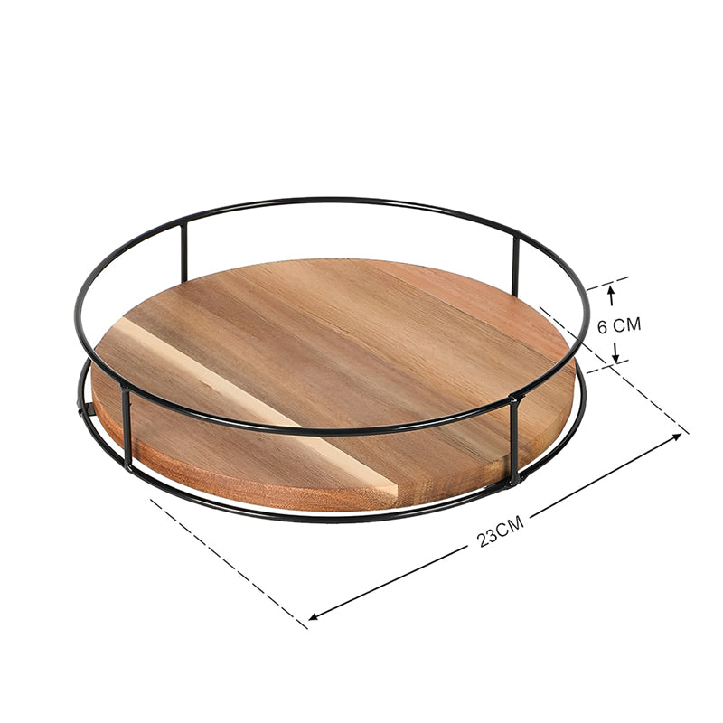 STORFEX Wooden Lazy Susan Organizer
