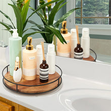 Load image into Gallery viewer, STORFEX Wooden Lazy Susan Organizer