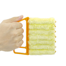 Load image into Gallery viewer, CLEANFOK 7 Finger Blinds Brush - Yellow (2 Pack)