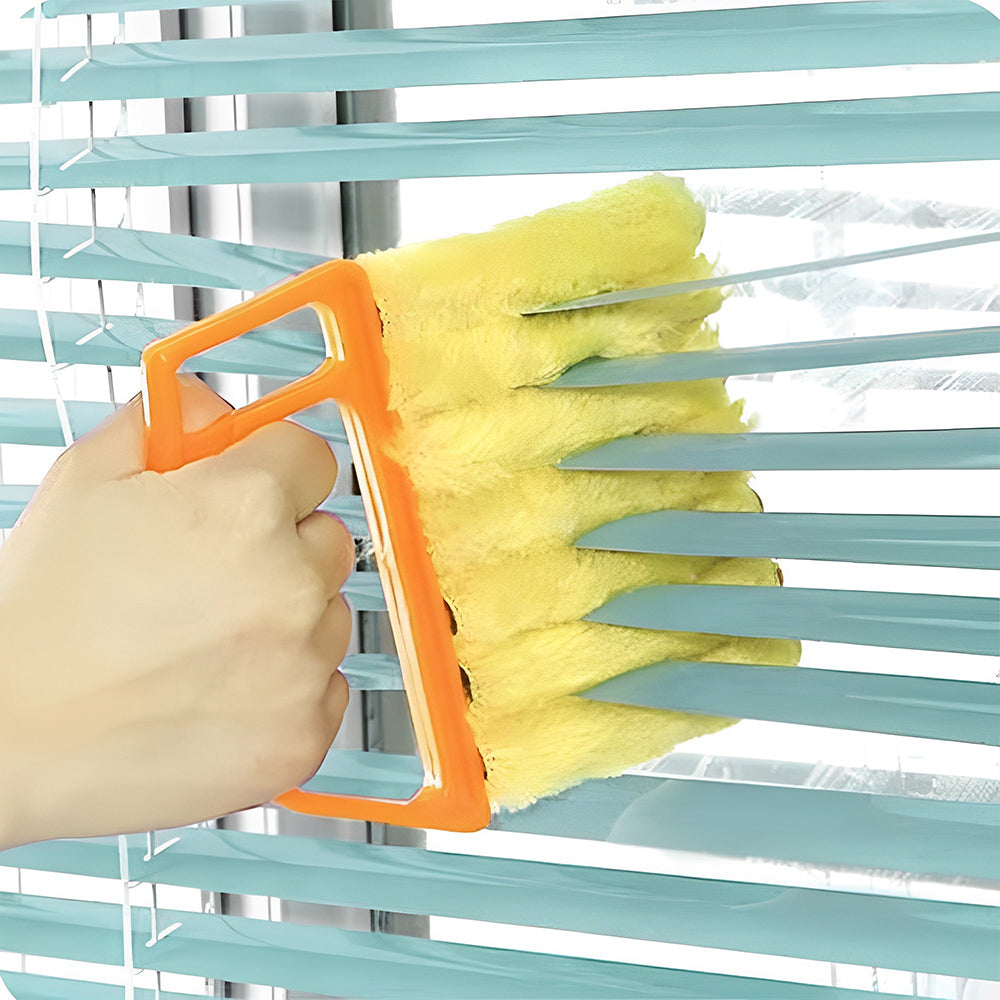 CLEANFOK 7 Finger Blinds Brush - Yellow (2 Pack)