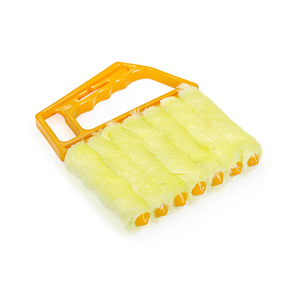 CLEANFOK 7 Finger Blinds Brush - Yellow (2 Pack)