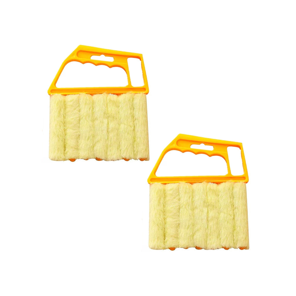 CLEANFOK 7 Finger Blinds Brush - Yellow (2 Pack)