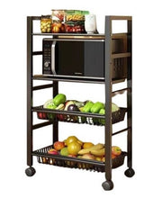 Load image into Gallery viewer, 4-Tier Heavy Duty Shelving Unit with Wheels - Black
