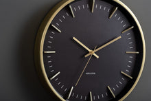 Load image into Gallery viewer, Karlsson: Raised Batons Iron Clock - Gold