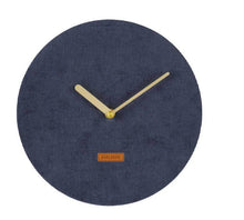Load image into Gallery viewer, Karlsson: Corduroy Wall Clock - Blue (25cm)