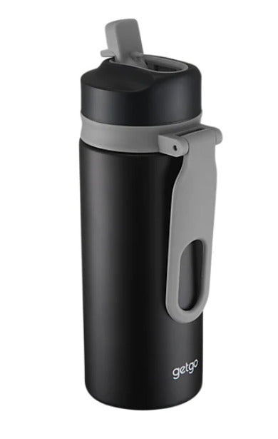 getgo: Double Wall Insulated Sip Bottle - Black (500ml) - Maxwell & Williams