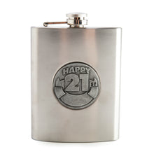 Load image into Gallery viewer, 21st Engravable Metal Flask