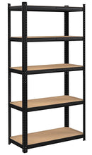 Load image into Gallery viewer, 5-Tier Adjustable Boltless Garage Shelving Unit - Black