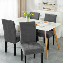 Load image into Gallery viewer, COMFEYA 2 Pack Checked Dining Chair Slipcover - Grey