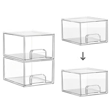 Load image into Gallery viewer, STORFEX Clear Stackable Storage Drawers