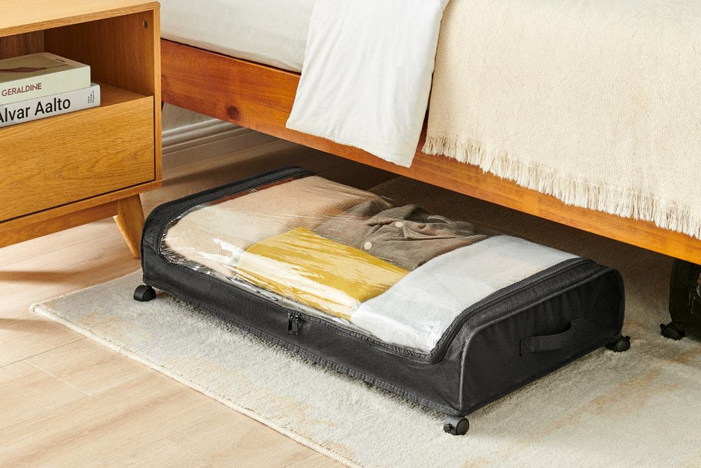 Ovela Ollie Under Bed Storage (Black, 2 Pack)