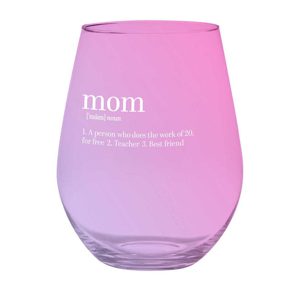 Jumbo Stemless Wine Glass - Mom - Slant Collections