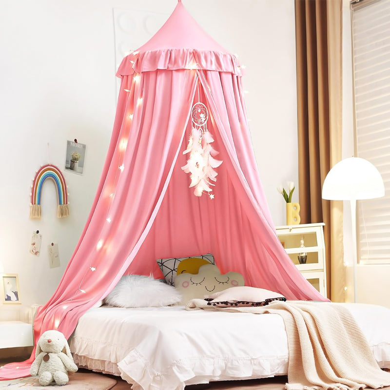 COMFEYA Children's Bed Canopy Dome - Pink