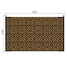 Load image into Gallery viewer, GREENHAVEN Plastic Straw Rug - Brown and Black