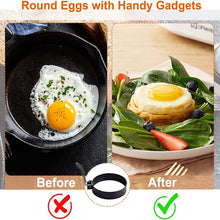 Load image into Gallery viewer, COOKOZZY Stainless Steel Nonstick Egg Rings - Set of 4