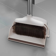 Load image into Gallery viewer, CLEANFOK Height Adjustable Broom and Dustpan Set - Khaki