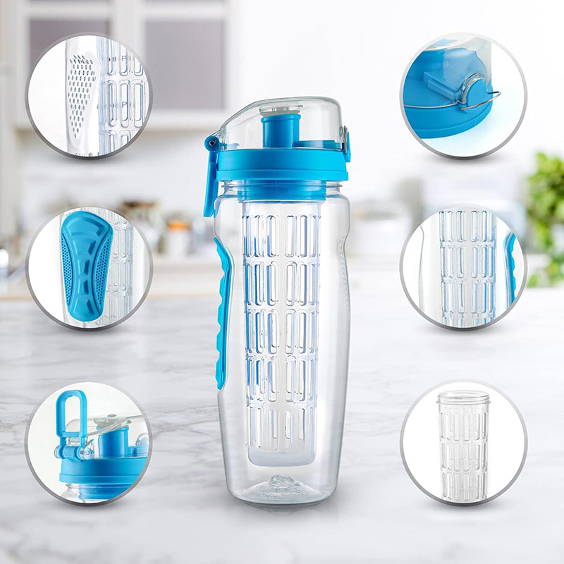 HYPERANGER 960ml Fruit Infuser Water Bottle - Blue