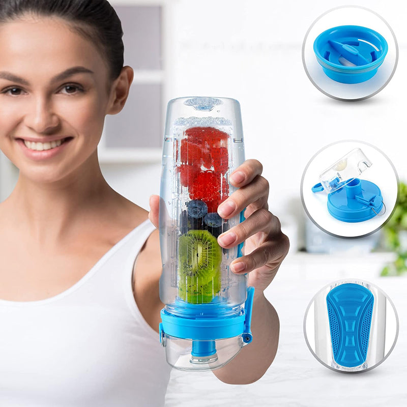 HYPERANGER 960ml Fruit Infuser Water Bottle - Blue