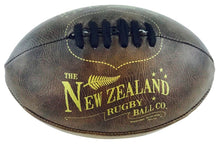 Load image into Gallery viewer, The New Zealand Rugby Ball Co. Antique Rugby Ball - Small (18cm)