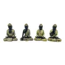 Load image into Gallery viewer, Buddha Statues - Gold/Black (Set of 4 )