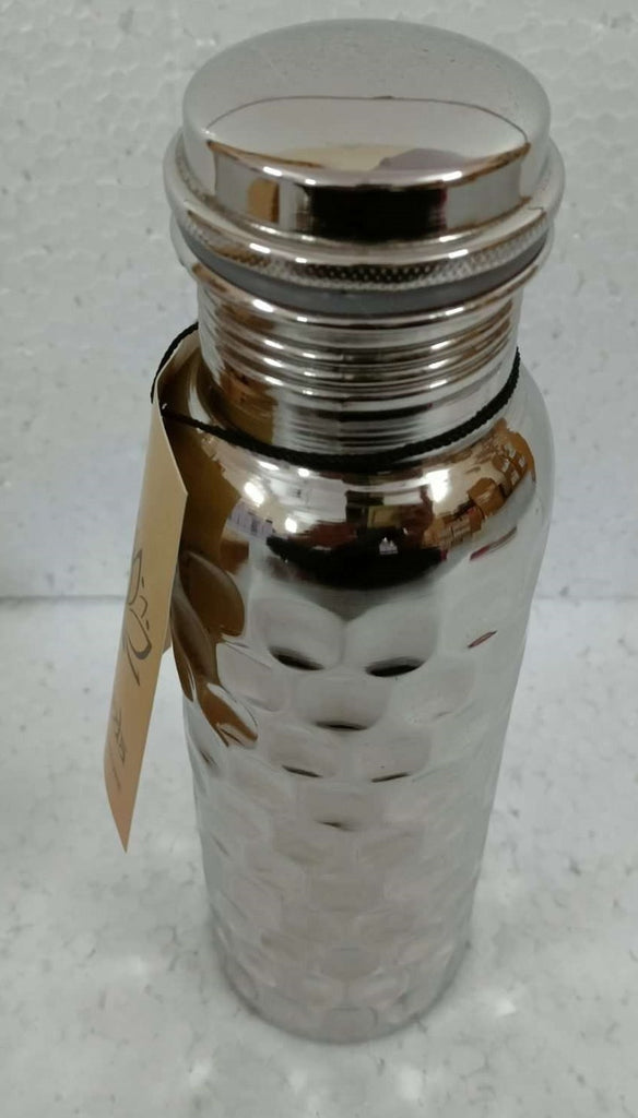 Ayurveda Copper Antique Silver Finish Bottle (750ml)