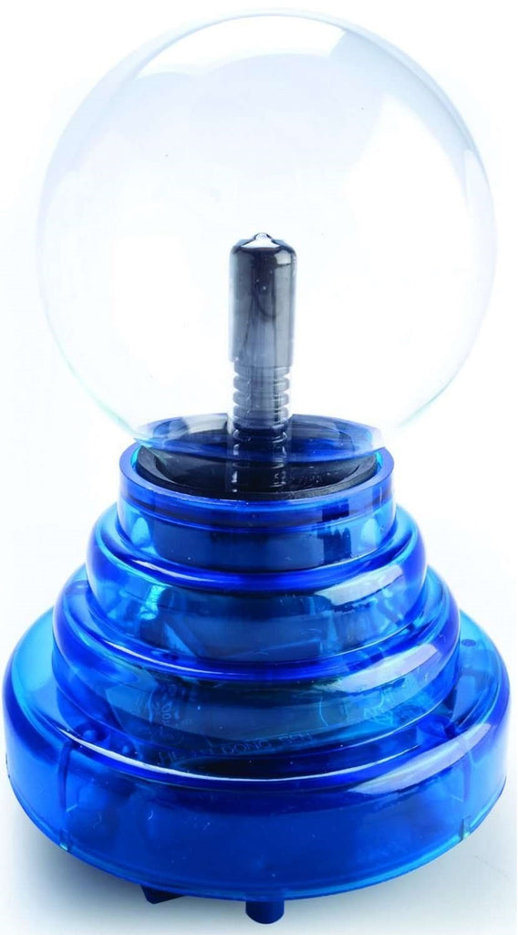 Plasma Ball with Blue Base - Battery Operated (3-inch)