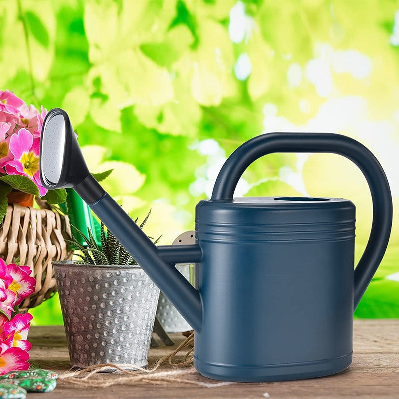 GREENHAVEN 5L Long Spout Watering Can with Sprinkler Head - Navy