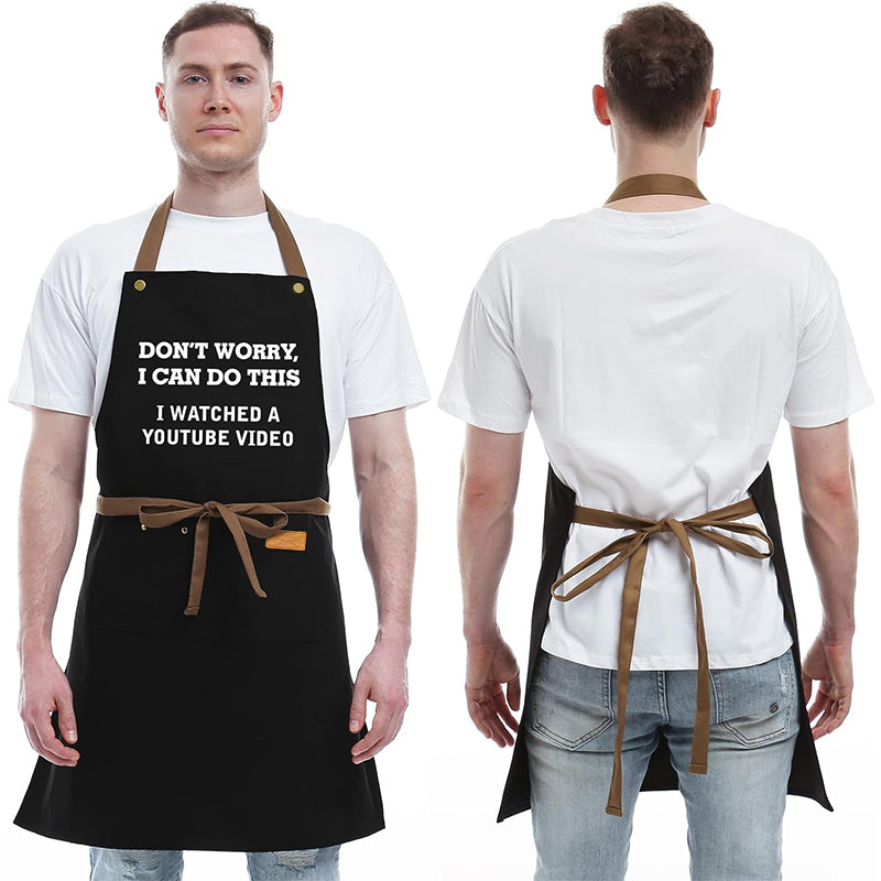 COOKOZZY Funny Apron - "I watched a Youtube Video"