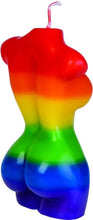 Load image into Gallery viewer, Female Body Candle Rainbow Pride