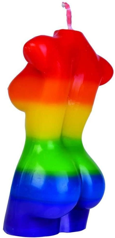 Female Body Candle Rainbow Pride