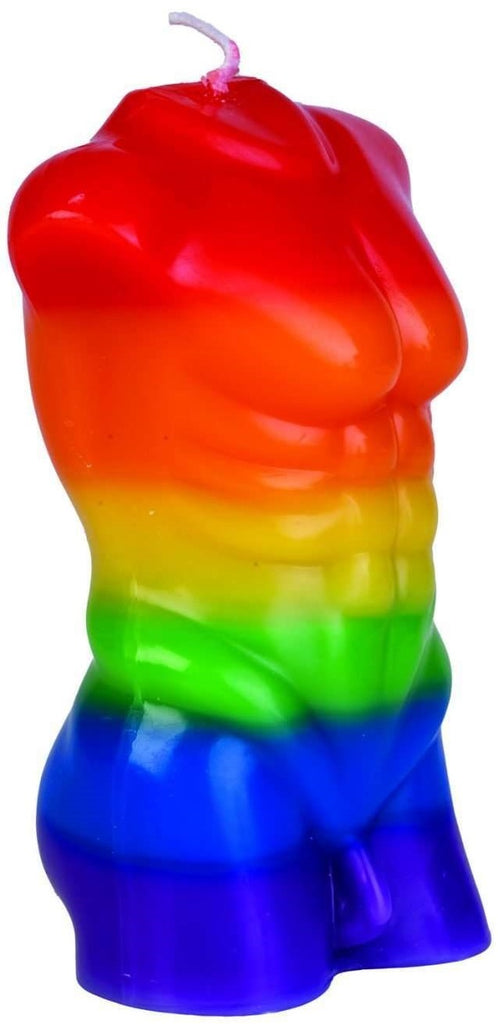 Male Body Candle Rainbow Pride
