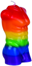 Load image into Gallery viewer, Male Body Candle Rainbow Pride