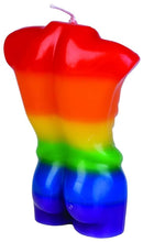 Load image into Gallery viewer, Male Body Candle Rainbow Pride