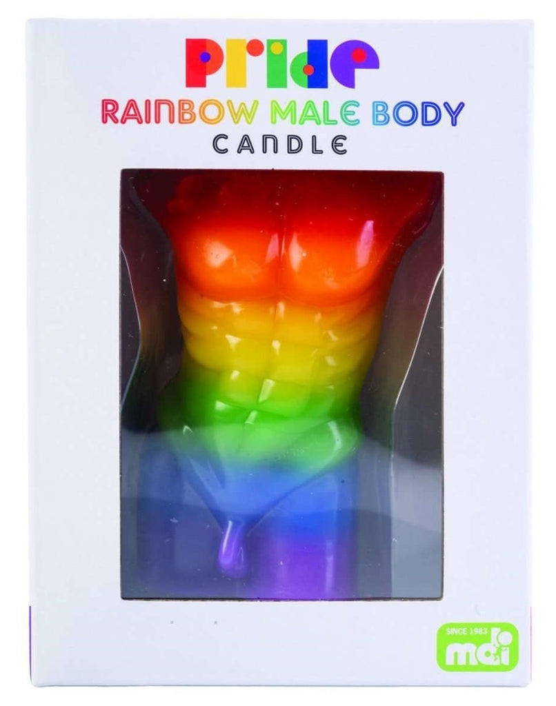 Male Body Candle Rainbow Pride