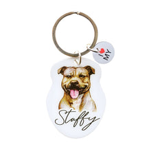 Load image into Gallery viewer, Splosh: Pet Keyring Staffy