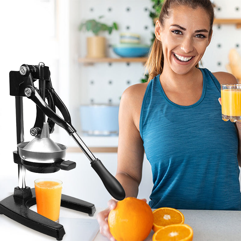 COOKOZZY Manual Citrus Juicer - Stainless Steel (Black)