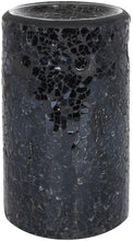 Load image into Gallery viewer, Mt Meru: Black Pillar Crackle Glass Oil Burner