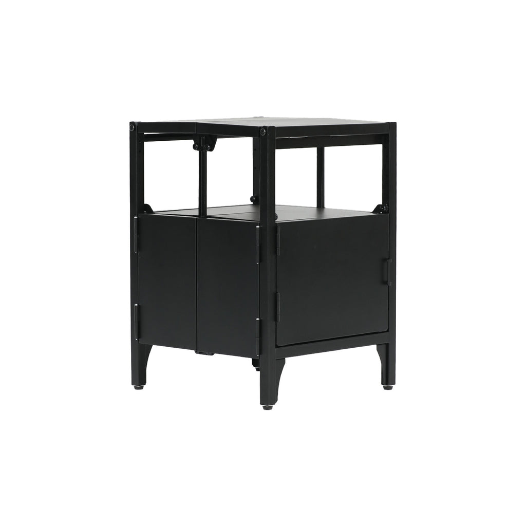 Fraser Country Metal Faster Setup Foldable Side Table & Nightstand - Black