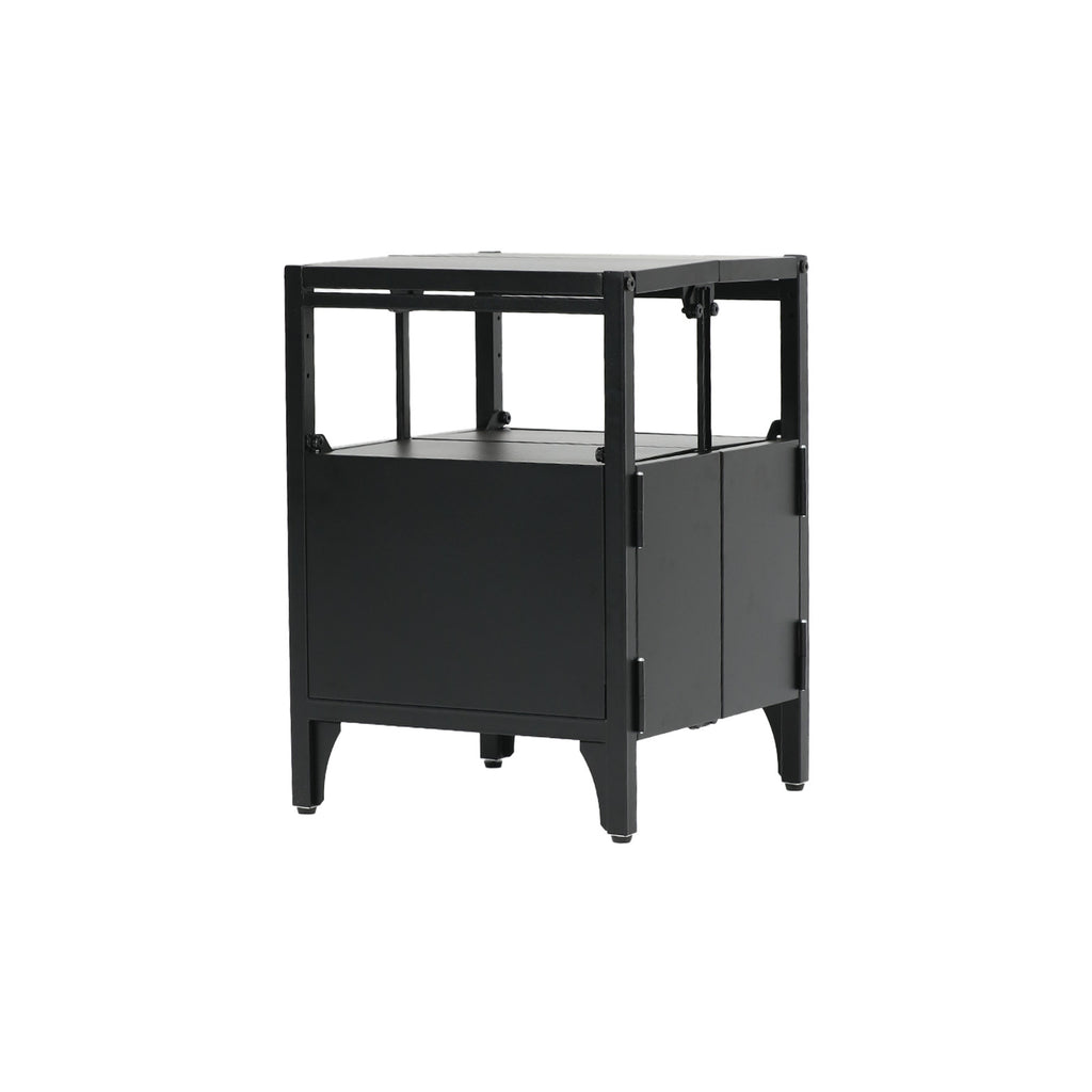 Fraser Country Metal Faster Setup Foldable Side Table & Nightstand - Black