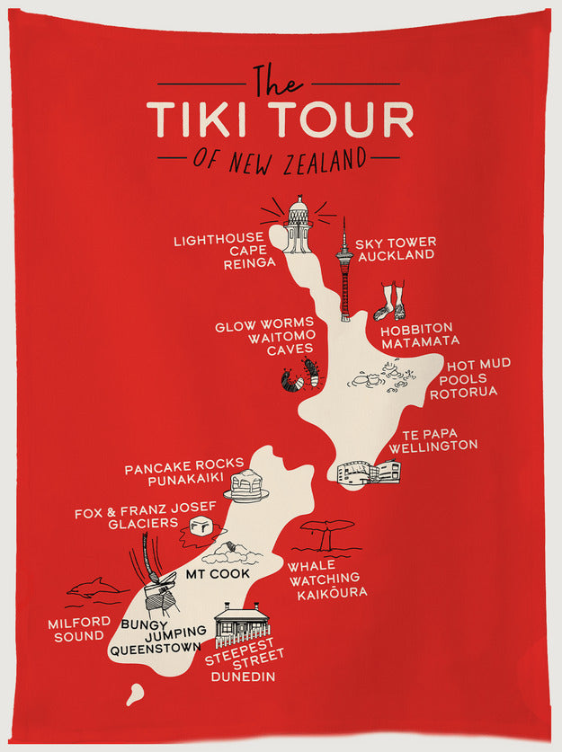 Moana Road: Tea Towel - Tiki Tour